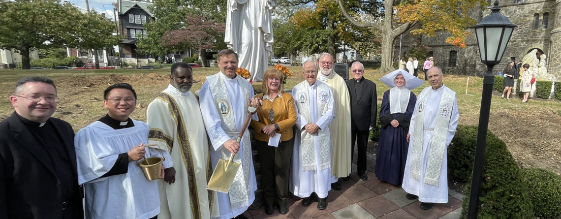 Vincent's Rosary Walk t=at the Miraculous Medal Shrine