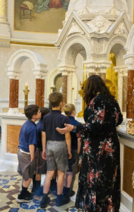 After Mass, the Students enjoyed a tour of the Chapel.