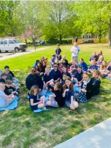 Students had an opportunity to visit the Rosary Walk located on the Basilica Shrine grounds.