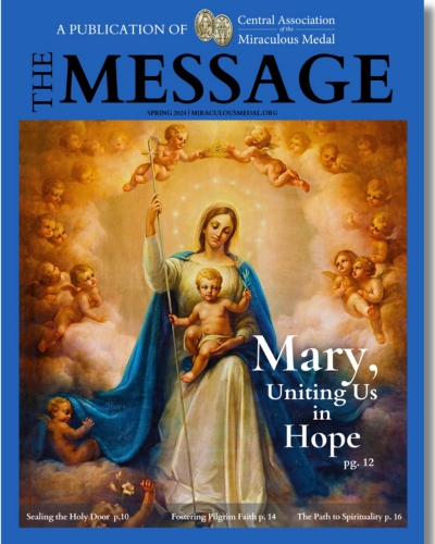 Mary on cover of Message Magazine Spring 2024