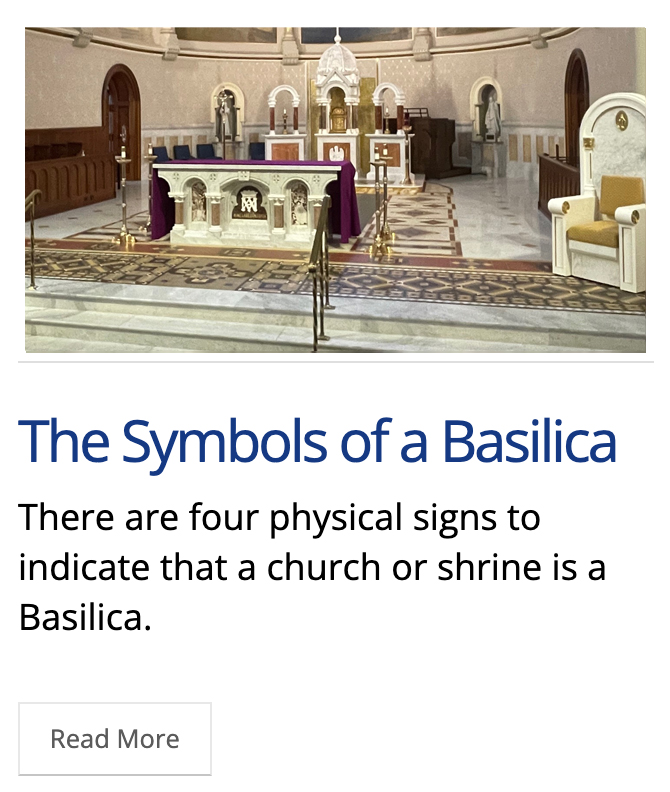 Symbols of a Minor Basilica