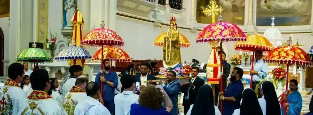 tatue of Our Lady of Vailankanni Being Carried