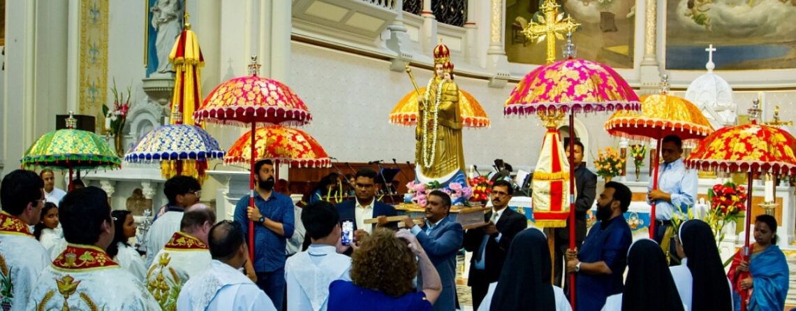 tatue of Our Lady of Vailankanni Being Carried