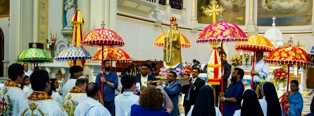 tatue of Our Lady of Vailankanni Being Carried