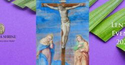 Jesus on cross with Mary and Mary Magdalene