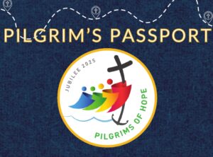 Jubilee Year 2025 logo on cover of Pilgrim's Passport