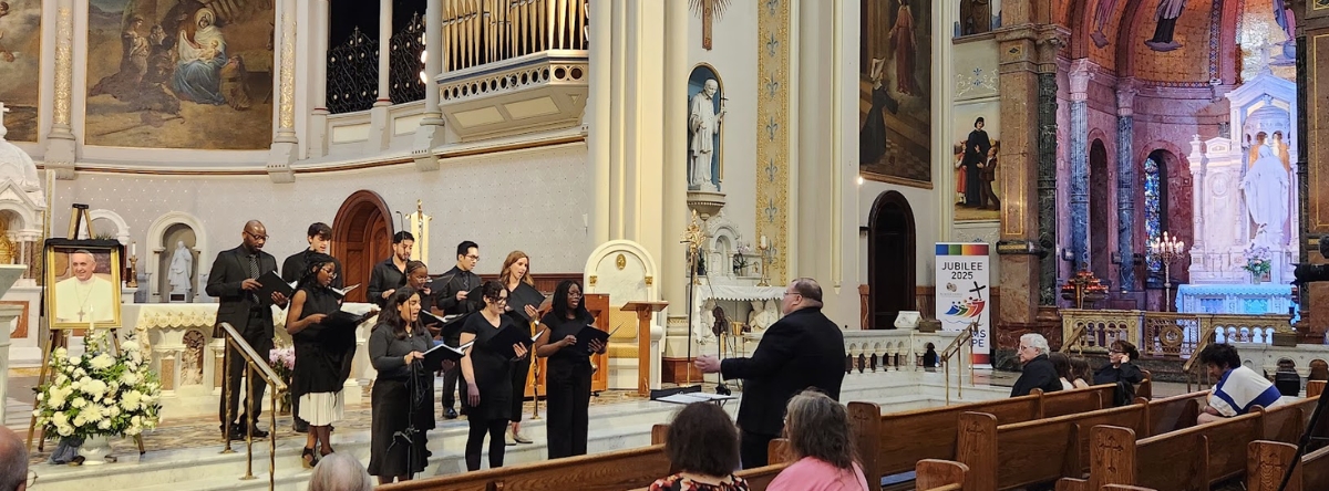 La Salle Choir at Altar in The Basilica Shrine of Our Lady of the Miraculous Medal