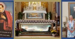 St. John Neumann Shrine, pilgrims with photos of St. John Neumann