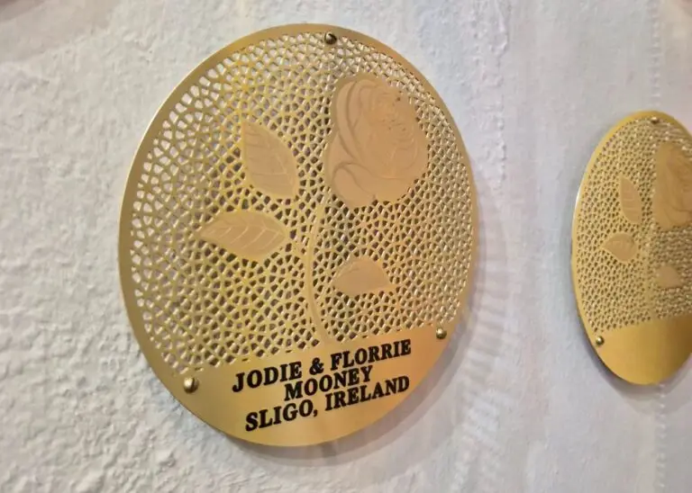 Wall plaque from Our Lady of Guadalupe Shrine